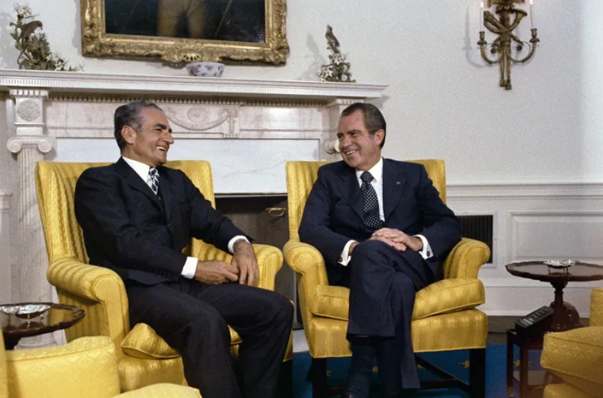 Nixon with the Shah of Iran in 1973