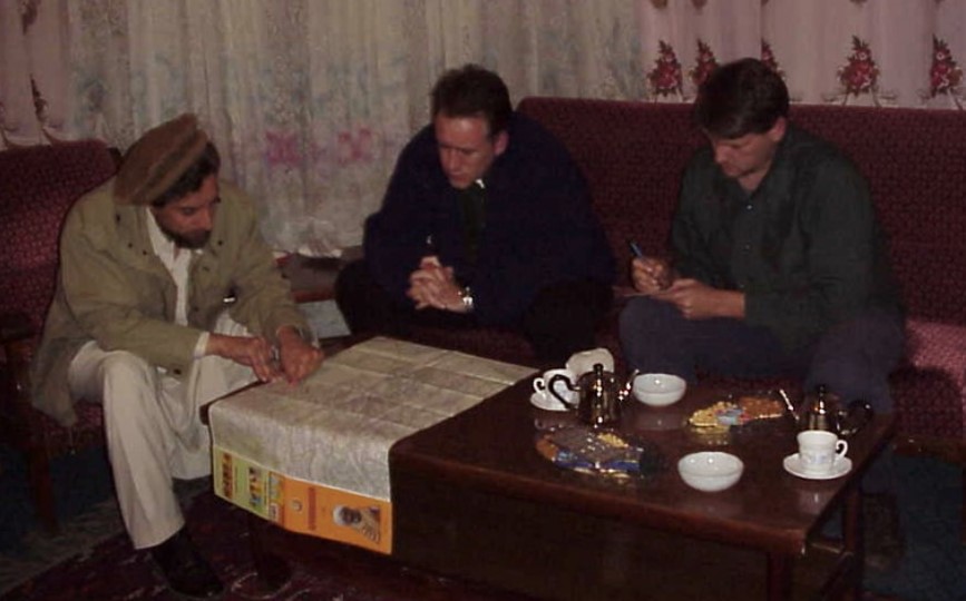 Richard Blee with Ahmad Shah Massoud and CIA agent David Tyson