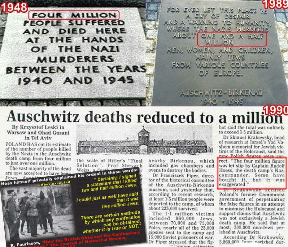 Auschwitz Plaques Showing Reduced Death Toll