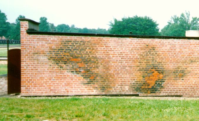 Outdoor Chamber Brick Wall with Blue Staining