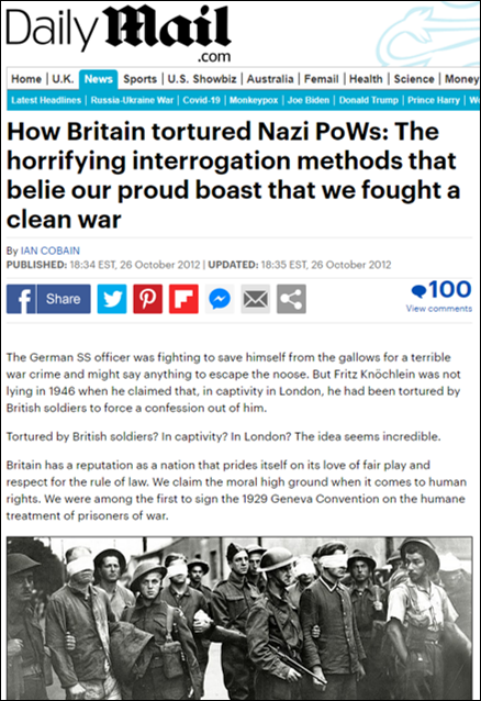 Britain Tortured German POWs