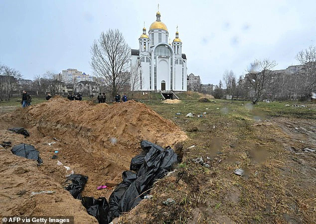 Up Close View of Alleged Mass Graves in Bucha