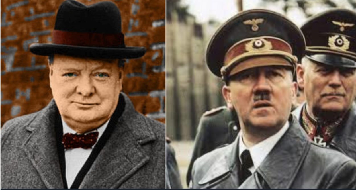 Churchill & Hitler Side by Side