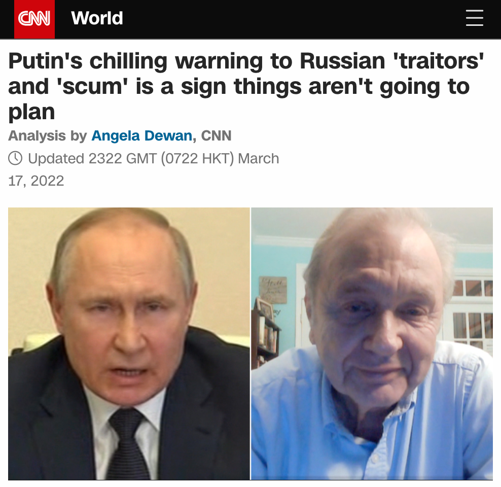 CNN Sensationalist Headling About Putin