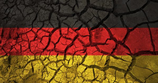 A cracked German Flag