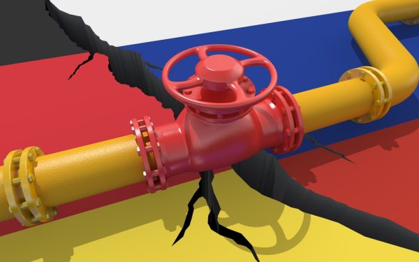 Graphic showing pipeline connecting germany and russia