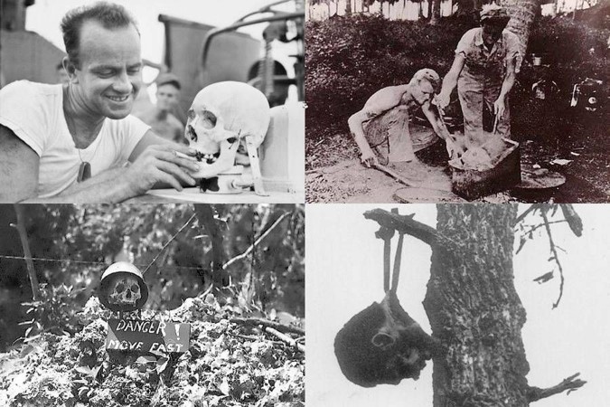 Japanese Trophies Taken by American Soldiers