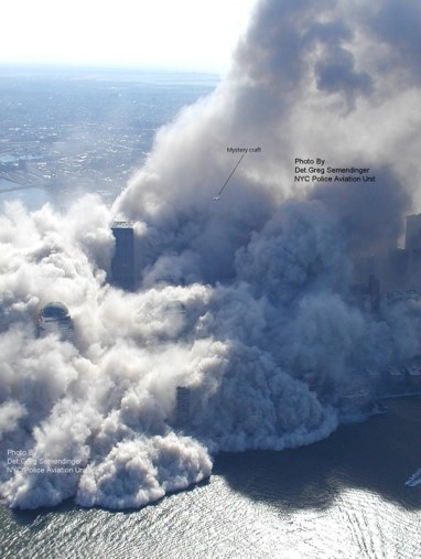 Smoke Flowing Through NYC after Fall of North Tower