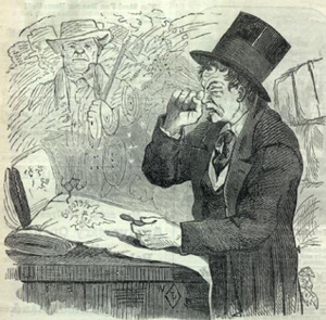 Harper's Weekly Apr 13 1861, caption 'The New Tariff on Dry Goods.'