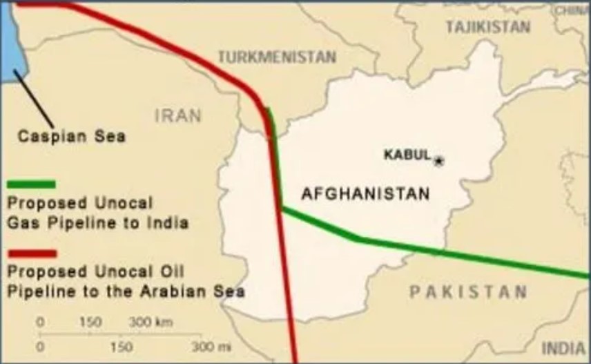 Afghanistan Unocal Pipeline Map