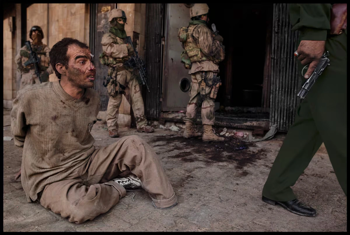 A captured Iraqi soldier in 2003