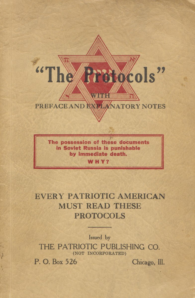 The Protocols of Zion Book Cover