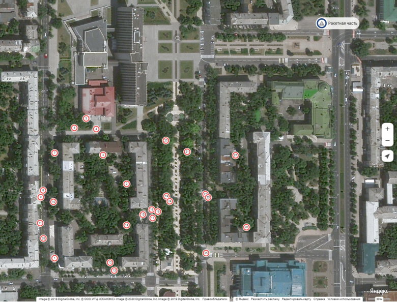 Tochka-U impact site map