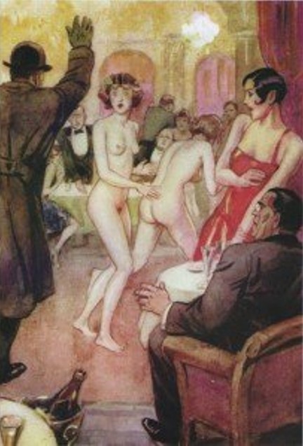 Painting - Weimar Brothel Scene